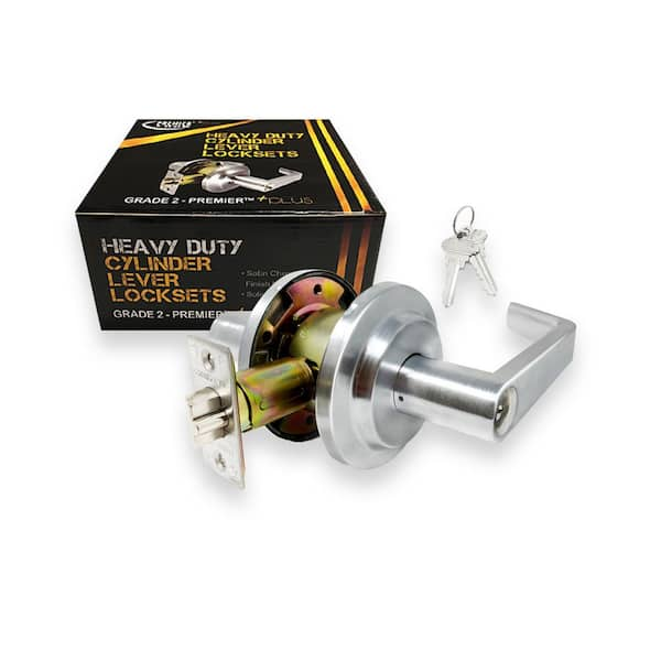 Premier Lock 2-5/8 in. Premier Solid Steel Commercial Gate Keyed Padlock  with Long Shackle and 3 Keys GAP02X-KA - The Home Depot