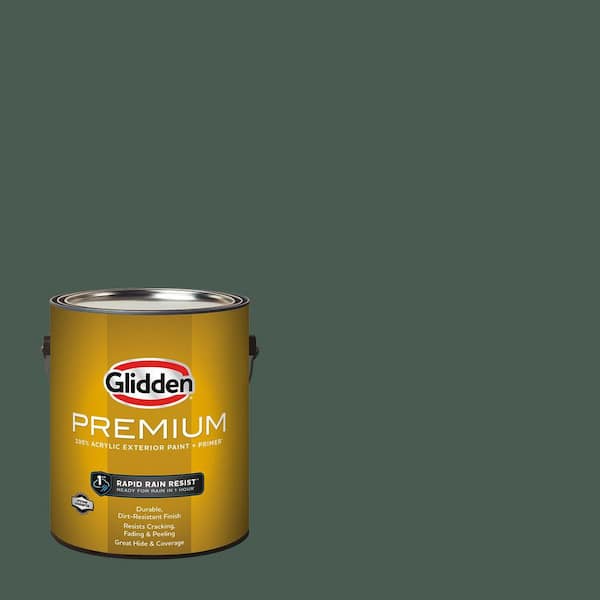 1 gal. PPG1136-7 Dark Green Velvet Flat Exterior Latex Paint