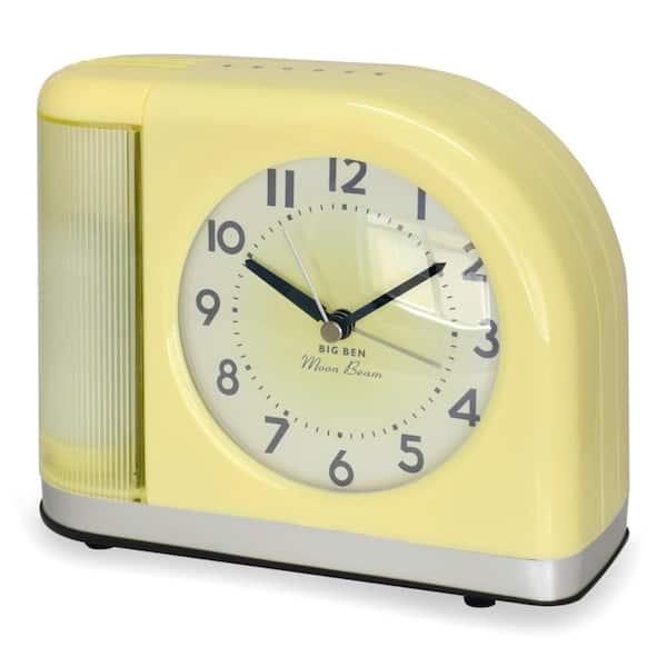 Moonbeam Yellow Alarm Clock with USB Charging Port & Lighted Dial