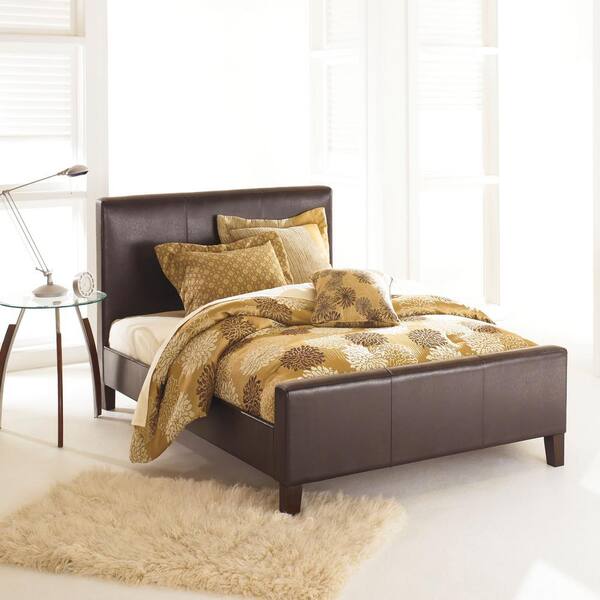Fashion Bed Group Euro Sable Queen-Size Platform Bed with Side Rails and Soft Upholstered Exterior