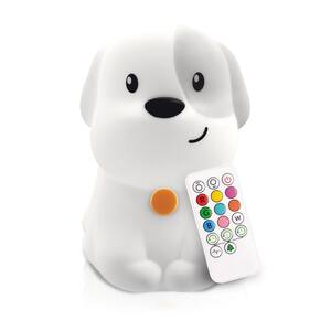 4-Watts Dog, Kids Night Light, Silicone Nursery Light for Baby and Toddler, Squishy Night Light for Kids Room (1-Pack)