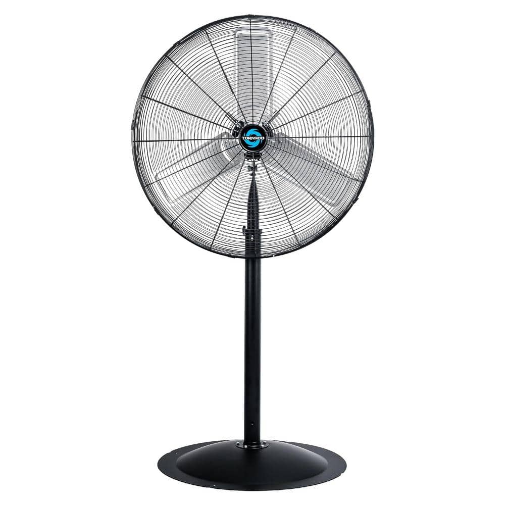 30 in. 3-Speed High Velocity Non-Oscillating Metal Pedestal Fan in Black with 10 ft. Cord price history on PriceWatchPro