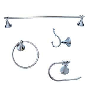 Annchester Collection 4-Piece Bathroom Hardware Kit in Chrome