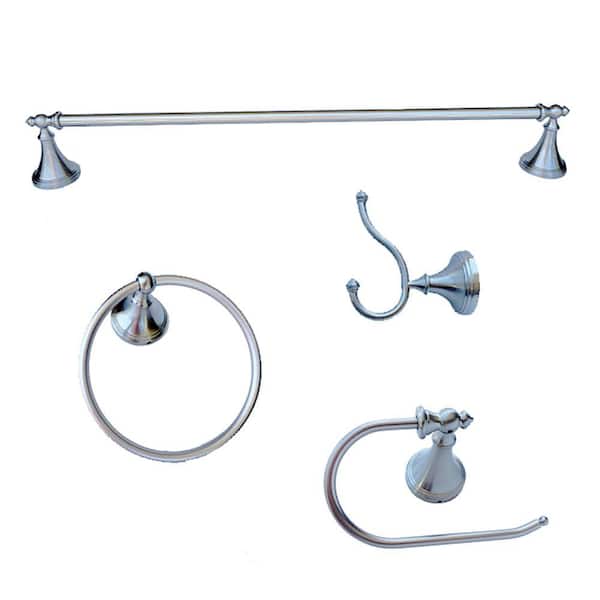 ARISTA Annchester Collection 4-Piece Bathroom Hardware Kit in Chrome