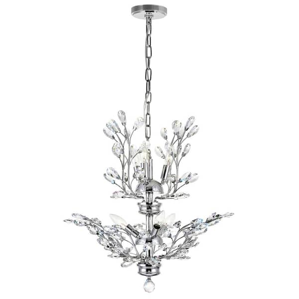 CWI Lighting Ivy 6 Light Chandelier With Chrome Finish