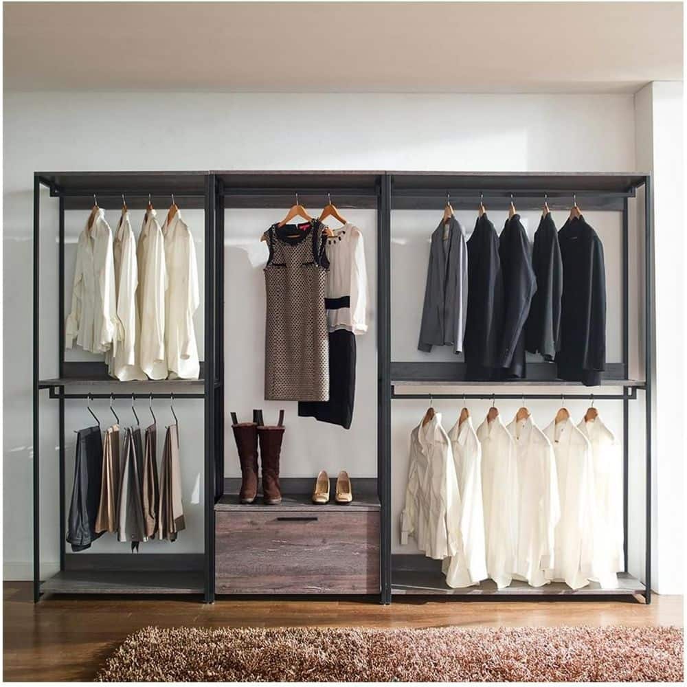 Rustic Gray 38.5 in. Wardrobe Walk in Closet System price history on PriceWatchPro