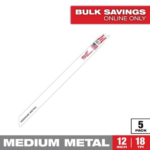 12 in. 18 TPI Medium Metal Cutting SAWZALL Reciprocating Saw Blades (5-Pack)
