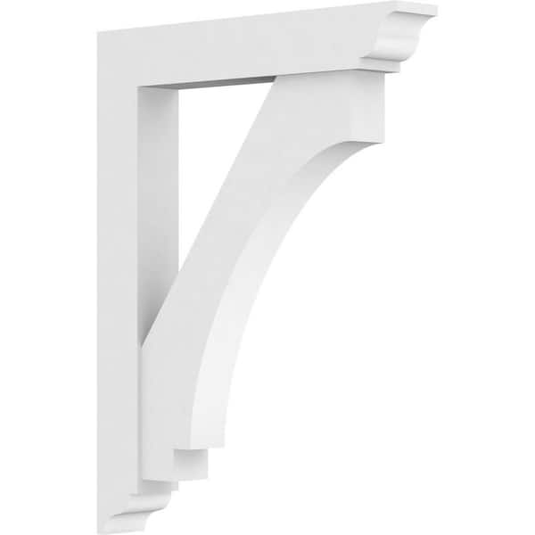Ekena Millwork Standard Imperial 3 in. W x 26 in. H x 20 in. D Signature Urethane Polyurethane Bracket With Traditional Ends