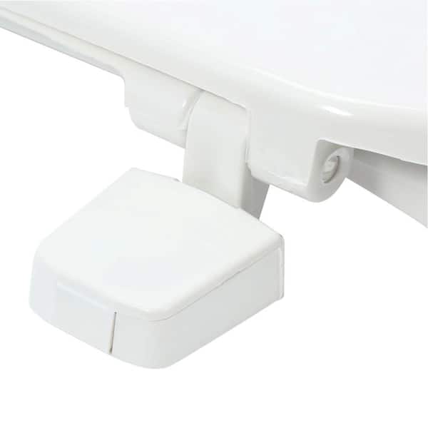 Bemis 175 000 1469324 White Elongated Open Front Toilet Seat w/Cover 