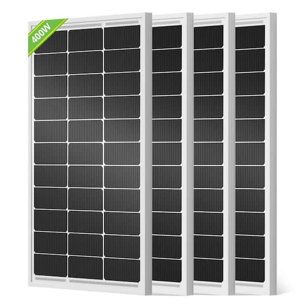 400-Watt 39.76 ft. Monocrystalline Solar Panel with 4-Panel 12-Volt