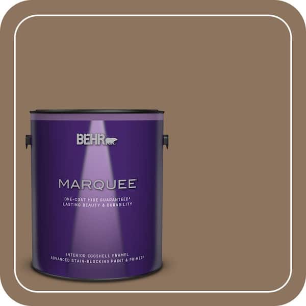 BEHR MARQUEE 1 gal. #N260-6 Outdoor Cafe One-Coat Hide Eggshell Enamel Interior Paint & Primer