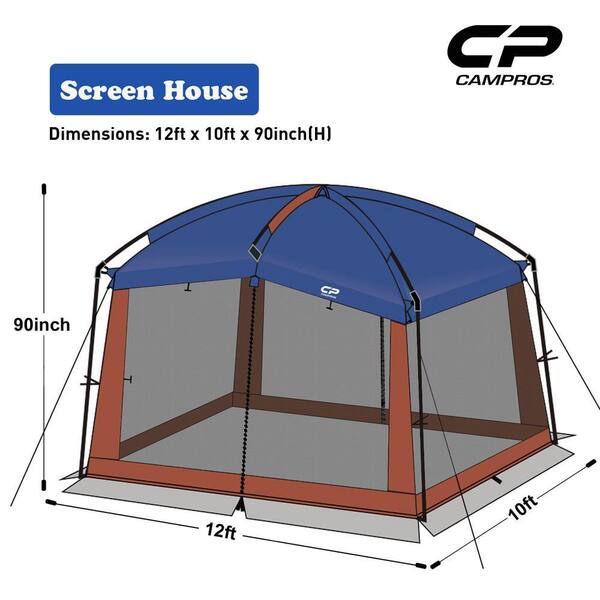 Cesicia 12 x 10 ft. Mesh Net Wall Canopy Screen Dome Tent in Blue