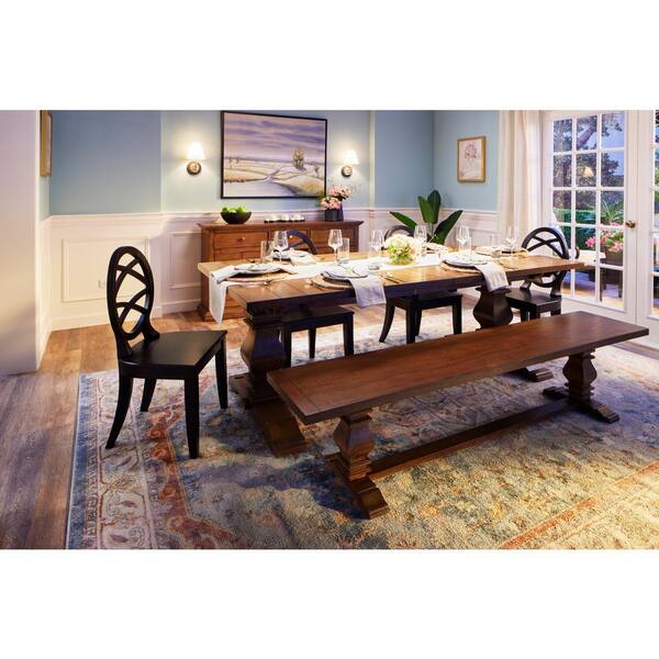 Home Decorators Collection Ebony Wood, Dining Room Set With Oval Back Chairs