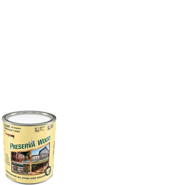 Preserva Wood 1 qt. Oil-Based Clear Penetrating Exterior Stain and Sealer