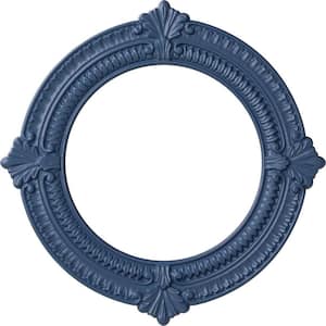 13-1/8" x 8" I.D. x 5/8" Benson Urethane Ceiling Medallion (Fits Canopies upto 8"), Hand-Painted Americana