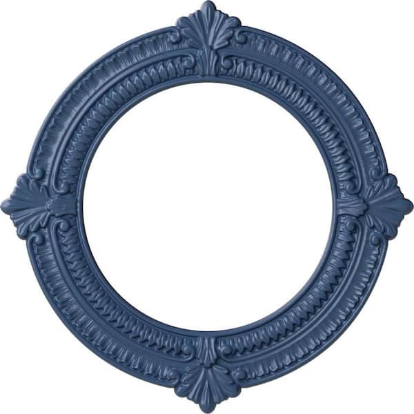 Ekena Millwork 13-1/8" x 8" I.D. x 5/8" Benson Urethane Ceiling Medallion (Fits Canopies upto 8"), Hand-Painted Americana