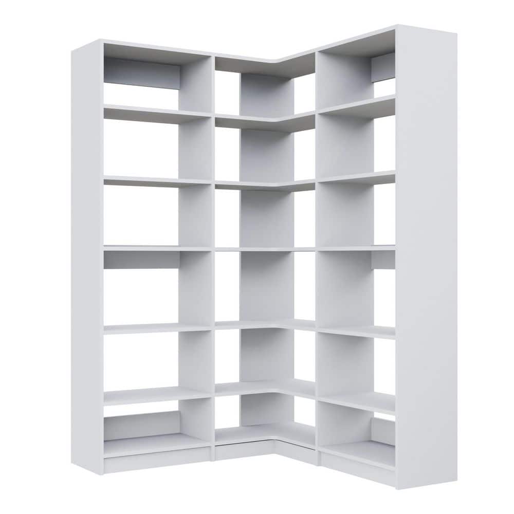 Alto Collection 63.75 in. W White Wall Mounted 2-Shelf Towers and Corner Shelf Tower Wood Closet System price history on PriceWatchPro