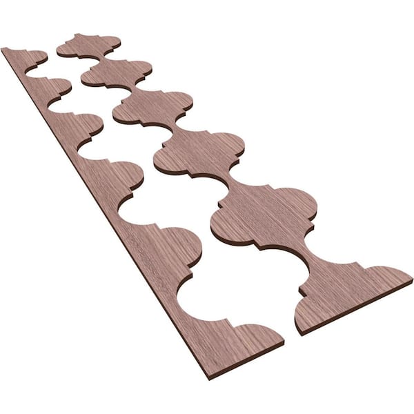 Ekena Millwork Marrakesh 47 in. H x 0.375 in. W Slatwall Panels in Walnut 12-Pack