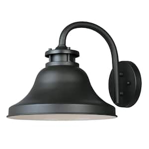 Bayport 10.25 in. Bronze Dark Sky 1-Light Outdoor Line Voltage Wall Sconce with No Bulb Included