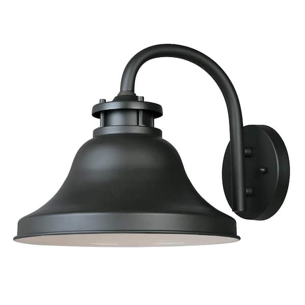 Designers Fountain Bayport 10.25 in. Bronze Dark Sky 1-Light Outdoor Line Voltage Wall Sconce with No Bulb Included