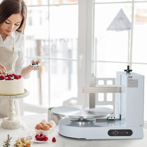 Cake Decorating Machine, Cake Cream Spreading Coating Smearing Machine, for 4 in. to 16 in. Cake, White