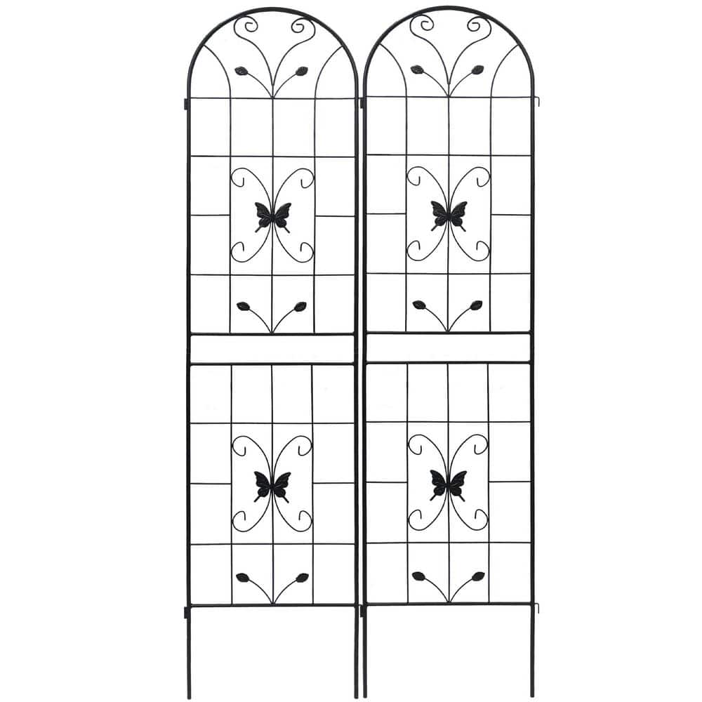 "Generic Metal Garden Trellis for Climbing Plants, 19.7""L x 86.7""H for Vines Rose Support Outdoor Trellis (Black, 2 Pack)" price history on PriceWatchPro