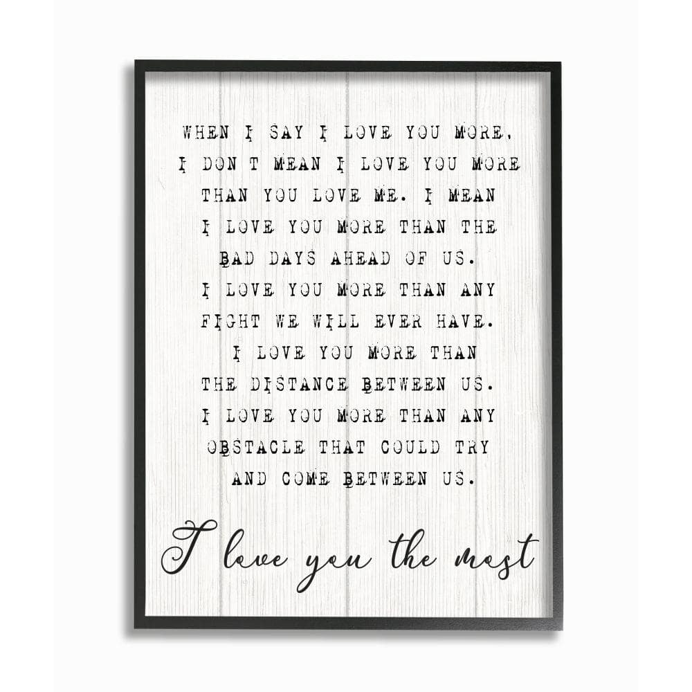 I love You Most Phrase Couple Relationship By Daphne Polselli Framed Print Country Texturized Art 24 in. x 30 in. price history on PriceWatchPro