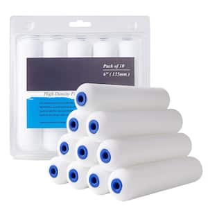 6 in. x 0.39 in. High Density Foam Paint Roller Covers (10-Pack)