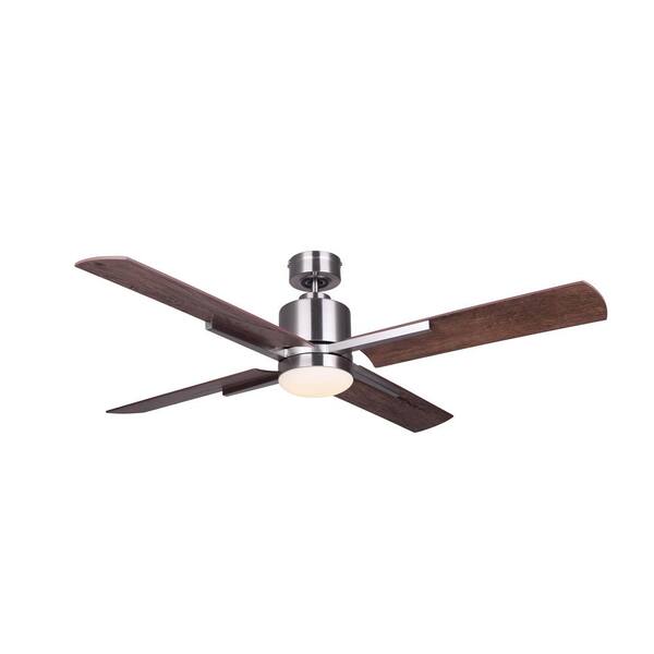 Canarm Loxley 52 In Integrated Led Indoor Brushed Nickel Dual Mount Ceiling Fan With Light Kit And Remote Control Cf52lox4bn Canarm Loxley 52 In Integrated Led, Canarm Ceiling Fan Installation Instructions