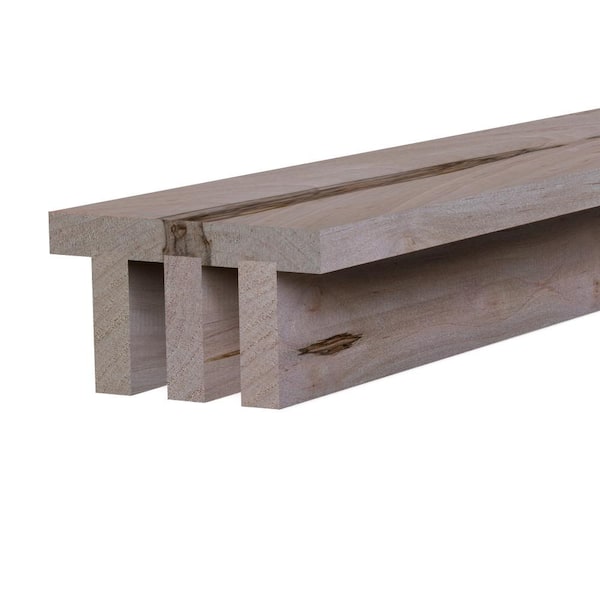 Ornamental Mouldings 5.5 in. W x 3.125 in. D x 92 in. L Rustic Soft Maple Industrial Slat Faux Beam