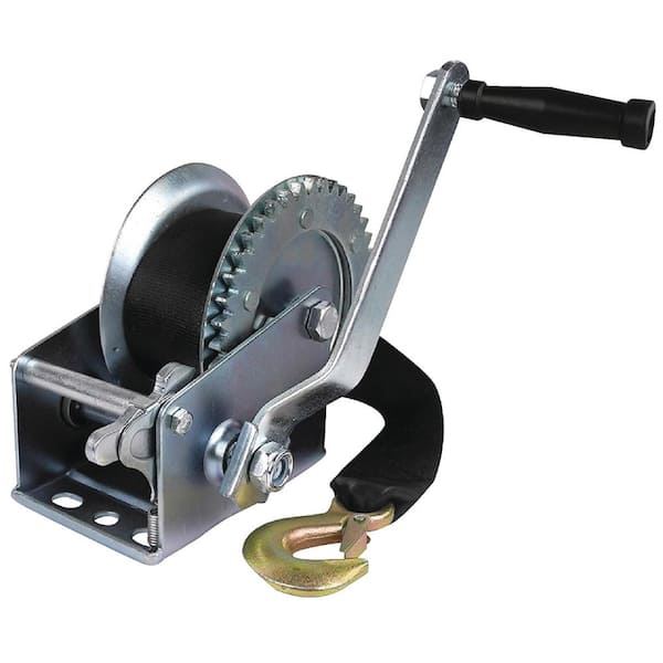Seachoice 3/4 in. Dia. Hub, Manual Trailer Winch With Strap with 1,200 lbs. Maximum Load