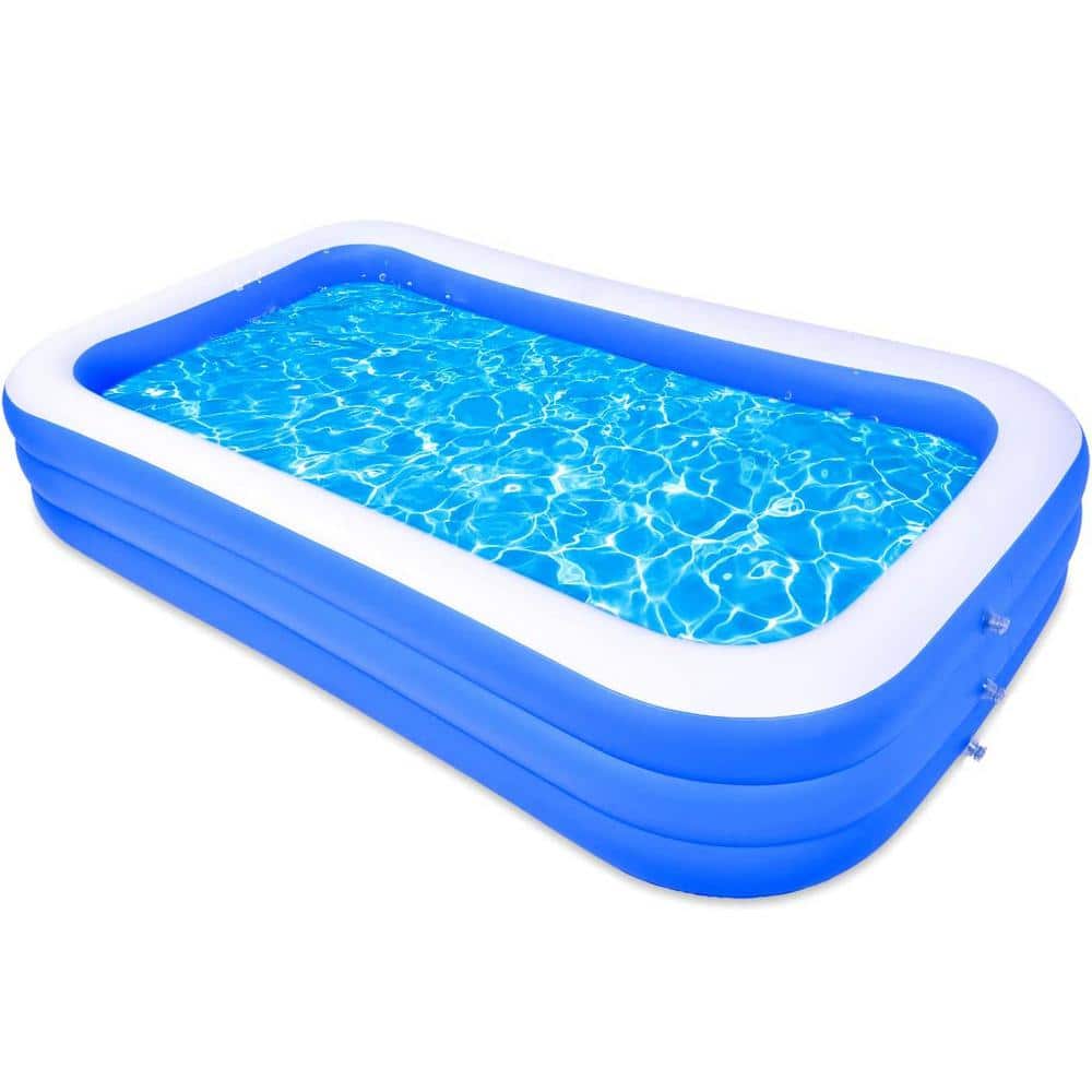 120 in. x 71 in. Rectangular 23 in. D Inflatable Pool Swimming Pool 0.4 mm 