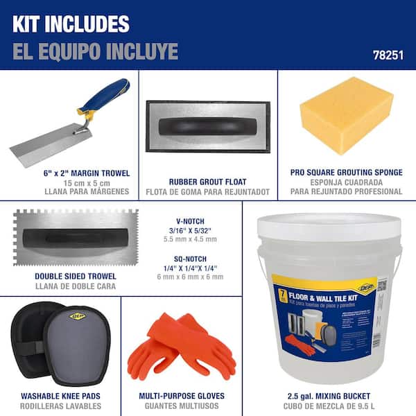 Floor and Wall Tile Installation Kit (7-Piece)