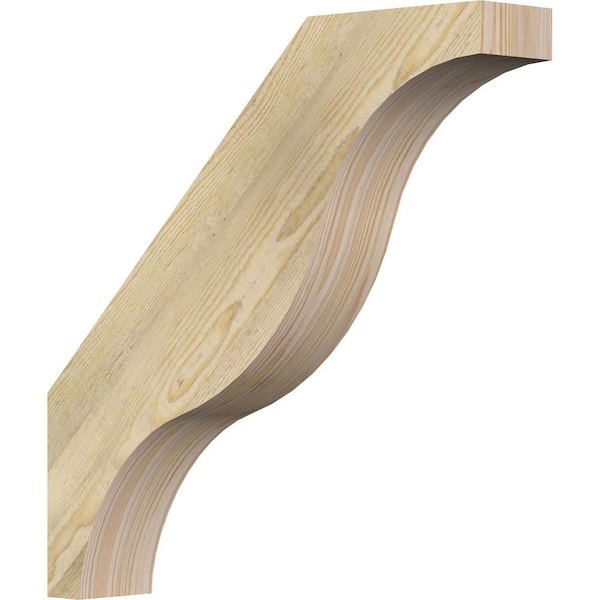 Ekena Millwork 4"W x 22"D x 22"H Funston Rough Sawn Knee Brace, Douglas Fir
