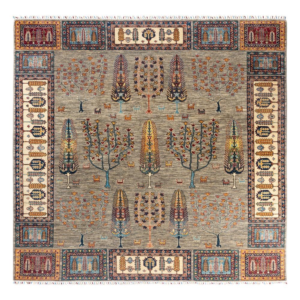 Tribal Gray 8 X 10 Hand Knotted Wool Indoor Area Rug price history on PriceWatchPro