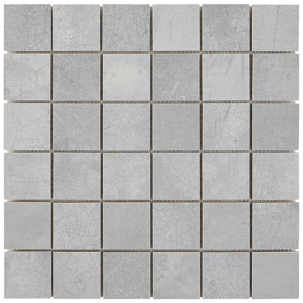 Forge Slate 4 in. x 0.35 in. Matte Porcelain Floor and Wall Mosaic Tile Sample price history on PriceWatchPro