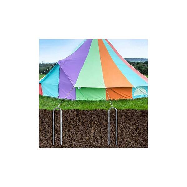 8 Heavy Duty Storm Tie Down Ground Anchor Stakes – 16 Inch – Camping Accessories