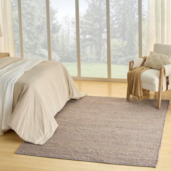 Natural Jute Grey 10 ft. x 14 ft. All-Over Design Contemporary Area Rug