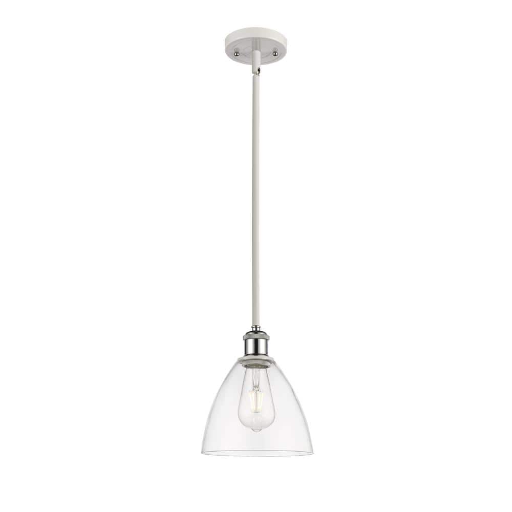 Clear Glass and Chrome Mini Pendant Light