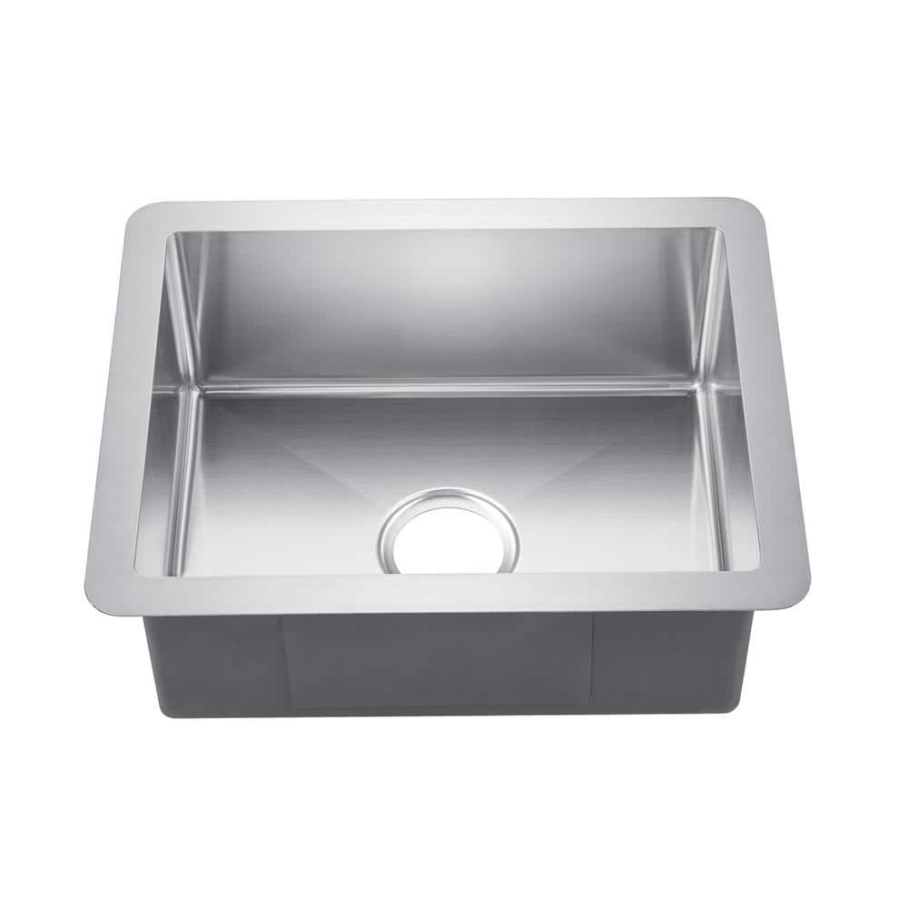 Barclay Products Uberto Stainless Steel 20 in. 16-Gauge Single Bowl ...