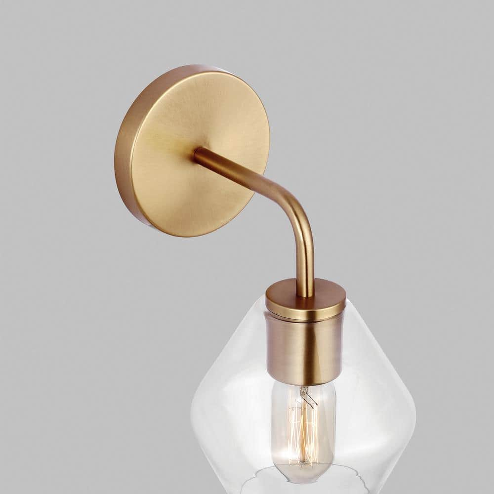 Jett Satin Brass Industrial Farmhouse 1-Light Bath Vanity