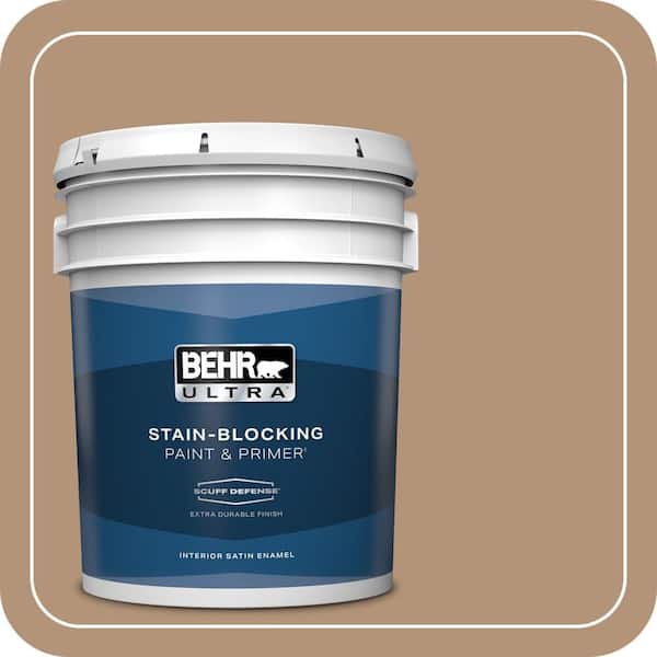 BEHR ULTRA 5 gal. Home Decorators Collection #HDC-FL14-6 Gingerbread Latte Extra Durable Satin Enamel Interior Paint & Primer