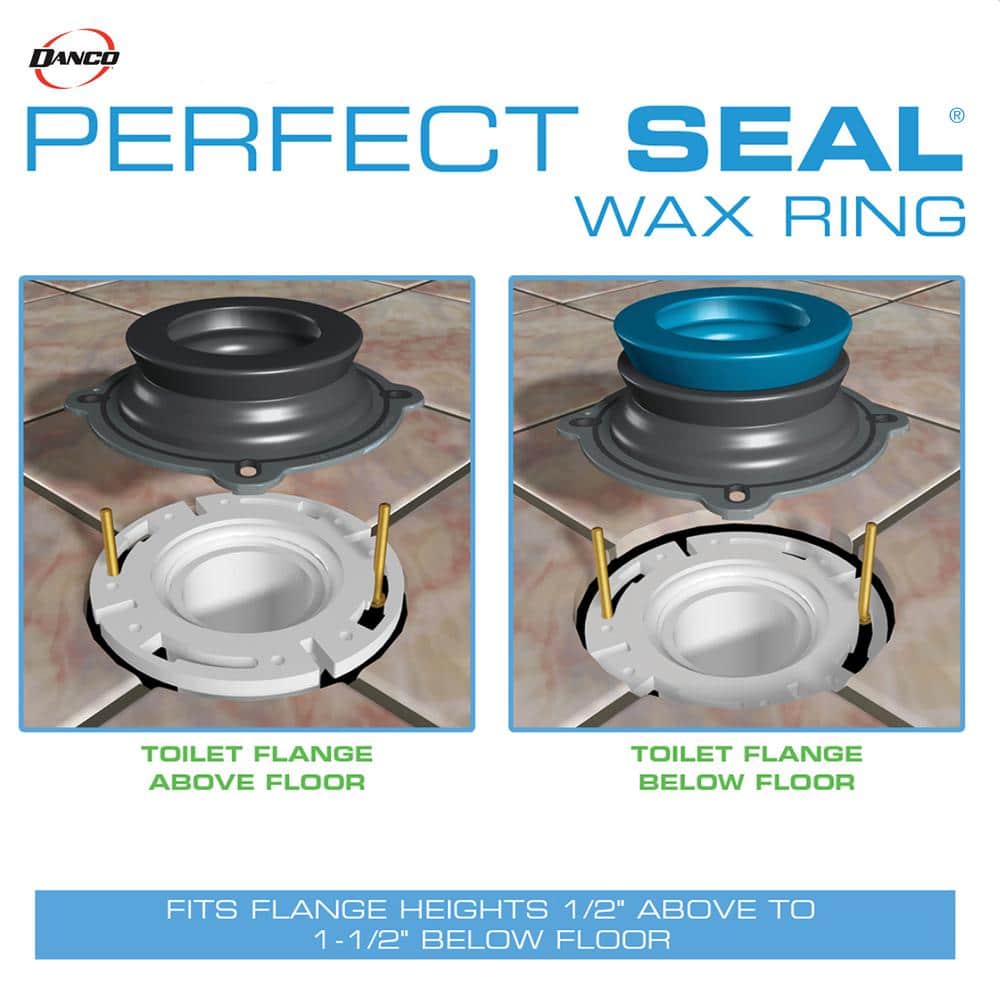 Universal Blue and Gray Toilet Installation Kit with Wax Ring