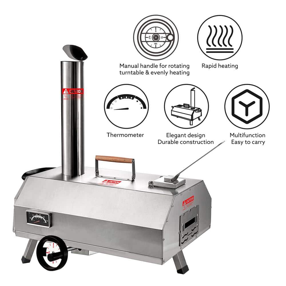 Portable Stainless Steel Wood Fired Outdoor Pizza Oven Kit