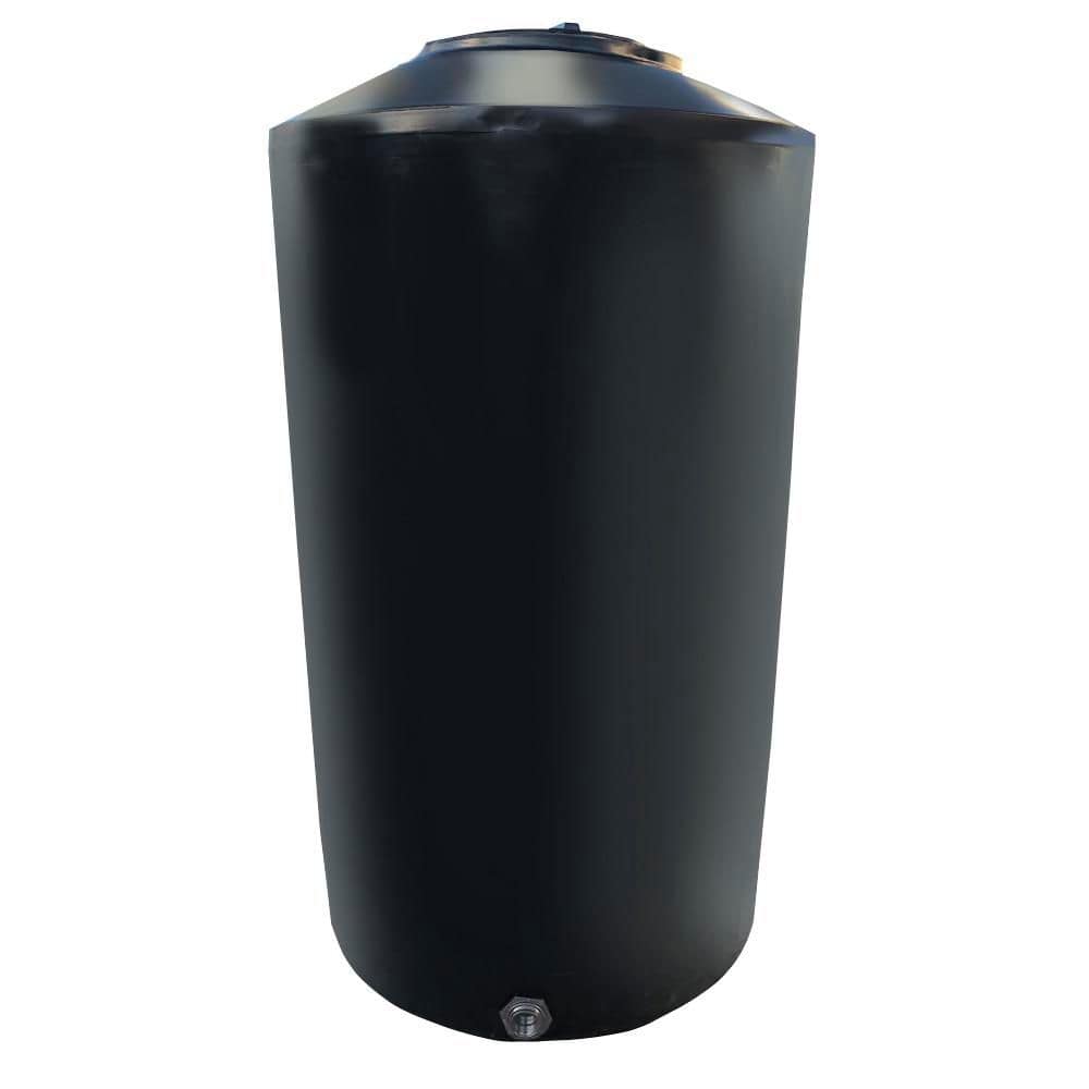 Chem-Tainer Industries 130 Gal. Black Vertical Water Storage Tank