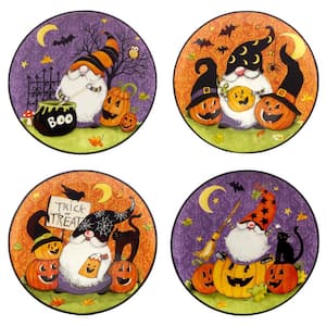 Halloween Gnomes Assorted Colors Dessert Plates (Set of 4)