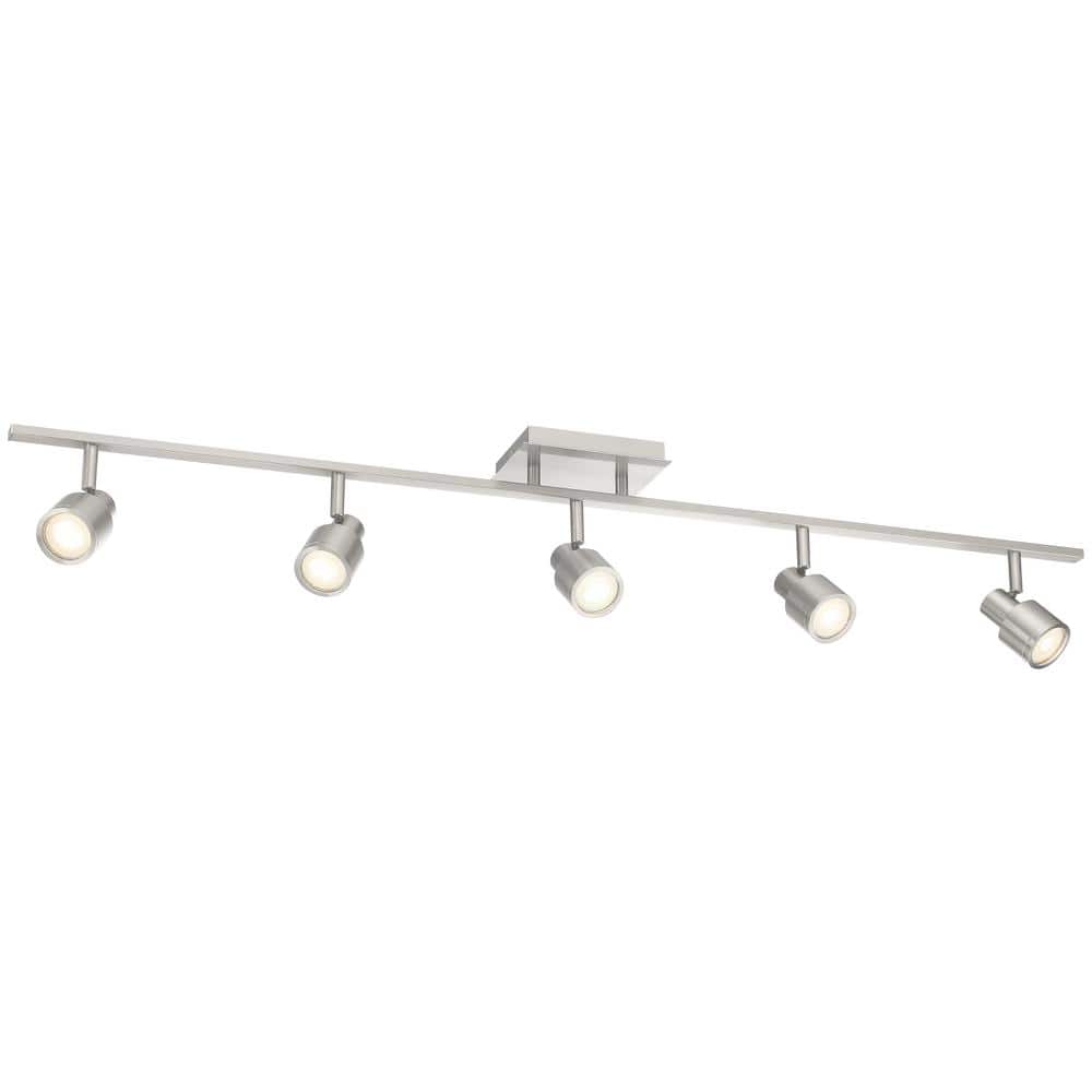 Lincoln Brushed Steel 5-Light LED Track Head