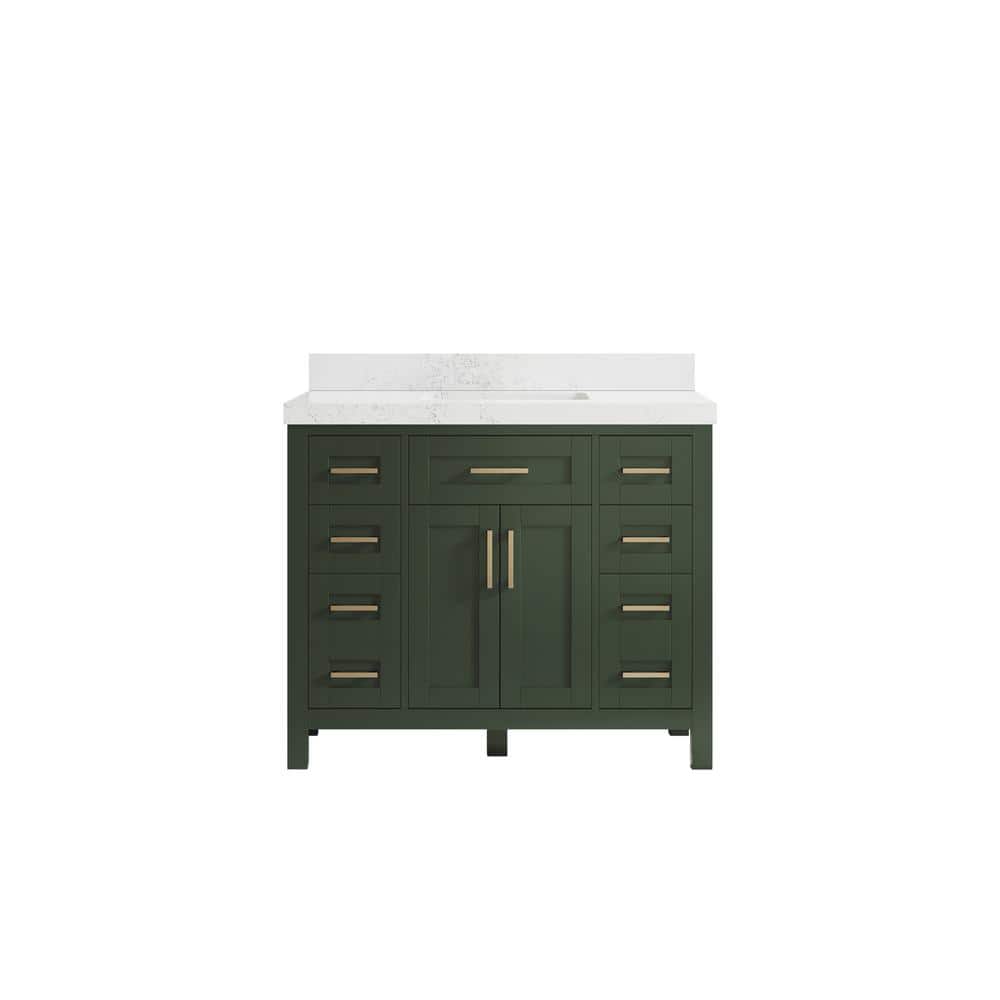 Cambridge 42 in. W x 22 in. D x 36 in. H Bath Vanity in Pewter Green with 2 in Empira Quartz Top price history on PriceWatchPro
