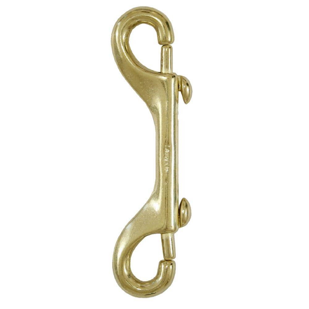 Lehigh 4-1/4 in. Brass Double-End Marine Bolt Snap Hook MH014S-6 - The Home  Depot