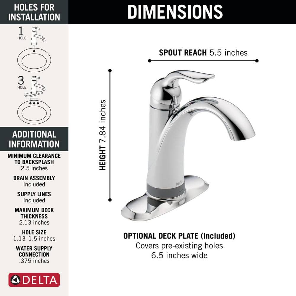 Lahara Chrome Single Handle Touch Bathroom Faucet